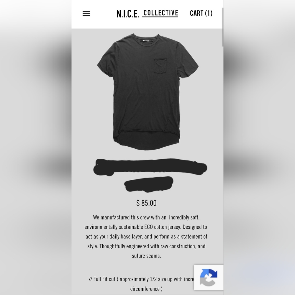 (Blue)Nice Collective crew tshirt